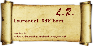 Laurentzi Róbert névjegykártya